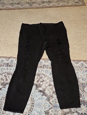 torrid Black Ripped Skinny Jeans